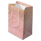 Sac Cadeau Moyen Unicorne magique rose or (Dos Angle)