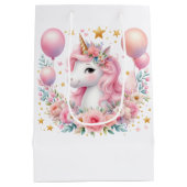 Sac Cadeau Moyen Unicorne rose (Dos)