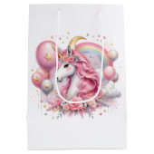 Sac Cadeau Moyen Unicorne rose (Dos)