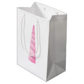 Sac Cadeau Moyen Unicorne rose Anniversaire (Dos Angle)