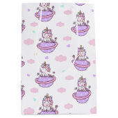Sac Cadeau Moyen Unicorns on Planets Magical Space Pattern (Devant)