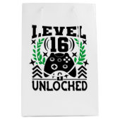 Sac Cadeau Moyen Unisex gamer Anniversaire âge seize (Devant)
