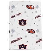 Sac Cadeau Moyen Université d'Auburn | Motif de vacances (Devant)