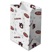 Sac Cadeau Moyen Université d'Auburn | Motif de vacances (Dos Angle)