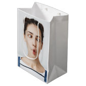 Sac Cadeau Moyen Upload Your Funny Face Photo Selfie (Devant Angle)