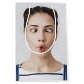 Sac Cadeau Moyen Upload Your Funny Face Photo Selfie (Devant)