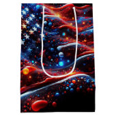 Sac Cadeau Moyen USA Drapeau peinture plaque Abstrait (Dos)