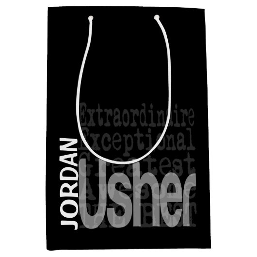 Sac Cadeau Moyen Usher Extraordinaire CUSTOM (Devant)