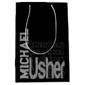 Sac Cadeau Moyen Usher Extraordinaire CUSTOM (Devant)