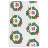 Sac Cadeau Moyen Vacances Courrier Logo d'affaires Noël (Dos)