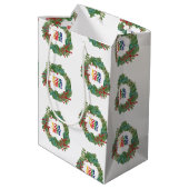 Sac Cadeau Moyen Vacances Courrier Logo d'affaires Noël (Dos Angle)