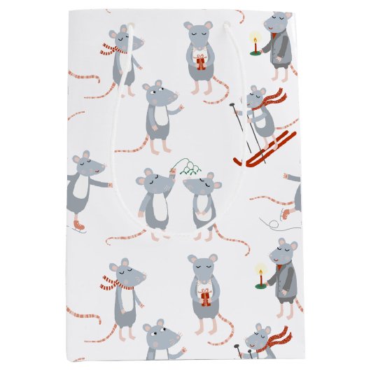 Sac Cadeau Moyen Vacances de fruits d'hiver (Devant)