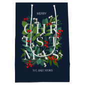 Sac Cadeau Moyen Vacances De Noël Saintes Et Vertes (Dos)