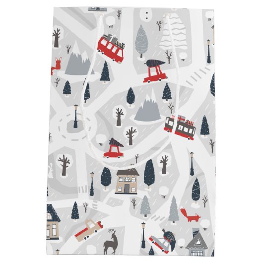 Sac Cadeau Moyen Vacances en ville Noël (Dos)