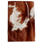 Sac Cadeau Moyen Vache blanche Brown (Devant)