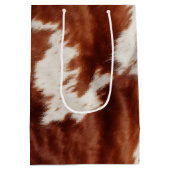 Sac Cadeau Moyen Vache blanche Brown (Dos)