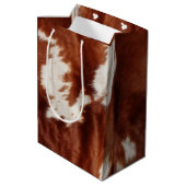 Sac Cadeau Moyen Vache blanche Brown (Dos Angle)