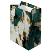 Sac Cadeau Moyen Vache blanche de l'Ouest Emerald Gold (Dos Angle)
