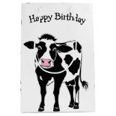 Sac Cadeau Moyen Vache caricaturale (Devant)