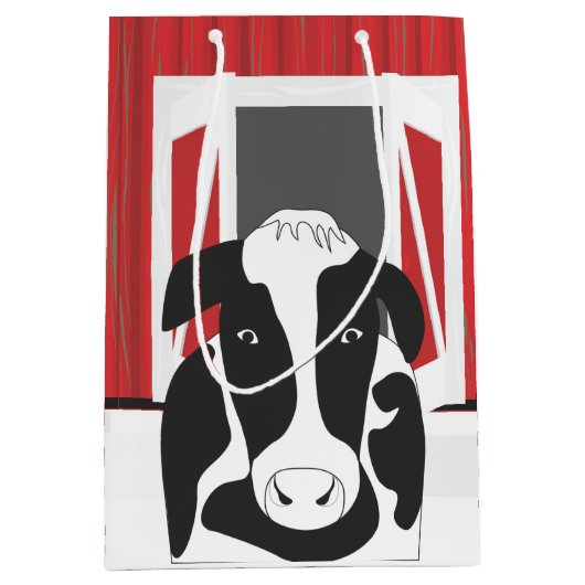 Sac Cadeau Moyen Vache de campagne avec une barne MGB (Devant)