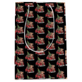 Sac Cadeau Moyen Vache de Noël Vache Highland Vache dans la ferme d (Devant)