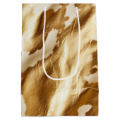 Sac Cadeau Moyen Vachette à crème dorée occidentale (Dos)