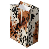 Sac Cadeau Moyen Vachette animale à la crème Brown (Dos Angle)