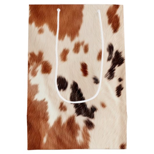 Sac Cadeau Moyen Vachette blanche Brown (Dos)