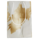 Sac Cadeau Moyen Vachette blanche en or occidental (Devant)