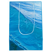 Sac Cadeau Moyen Vague d'eau bleue (Dos)