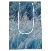 Sac Cadeau Moyen Vagues bleu océan (Dos)