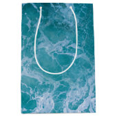 Sac Cadeau Moyen Vagues profondes de l'océan bleu (Devant)