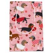 Sac cadeau moyen Valentine Dachshund (Devant)