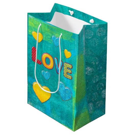 Sac Cadeau Moyen Valentine Fun 3D Mix and Match (Devant Angle)