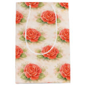 Sac Cadeau Moyen Valentine rose (Devant)