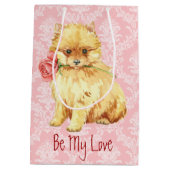 Sac Cadeau Moyen Valentine Rose Pomeranian (Dos)