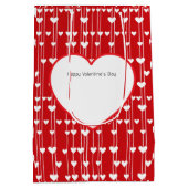 Sac Cadeau Moyen Valentine Rouge blanc amour minimalis (Dos)