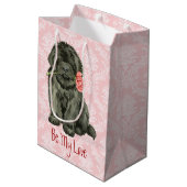 Sac Cadeau Moyen Valentine Terre-Neuve rose (Dos Angle)