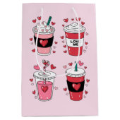 Sac Cadeau Moyen Valentines Day Latte Coffee Lover (Devant)