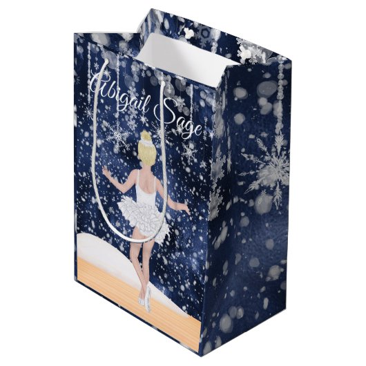 Sac Cadeau Moyen Valse des flocons de neige le ballet des crapets (Dos Angle)