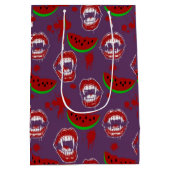 Sac Cadeau Moyen Vampire Mangeant Pastèque Halloween en Juillet Vio (Dos)