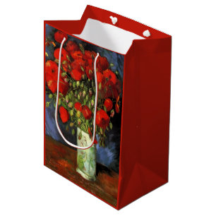 Sac Cadeau Moyen Vase avec des coquelicots rouges de Vincent van Go