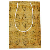 Sac Cadeau Moyen Vélos Penny-farthing Steampunk à motif (Devant)