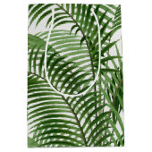 Sac Cadeau Moyen Verdure tropicale Aquarelle Palm Tree Feuilles (Devant)