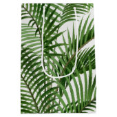 Sac Cadeau Moyen Verdure tropicale Aquarelle Palm Tree Feuilles (Dos)