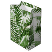 Sac Cadeau Moyen Verdure tropicale Aquarelle Palm Tree Feuilles (Dos Angle)