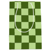 Sac Cadeau Moyen Vérificateurs vert foncé et vert clair (Devant)