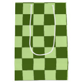 Sac Cadeau Moyen Vérificateurs vert foncé et vert clair (Dos)