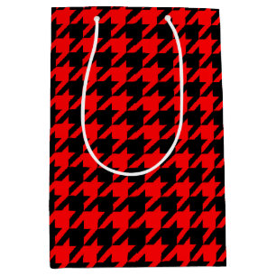Sac Cadeau Moyen Vérification de la position de base rouge et noire