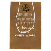 Sac Cadeau Moyen Verset de la Bible de Noël (Dos)